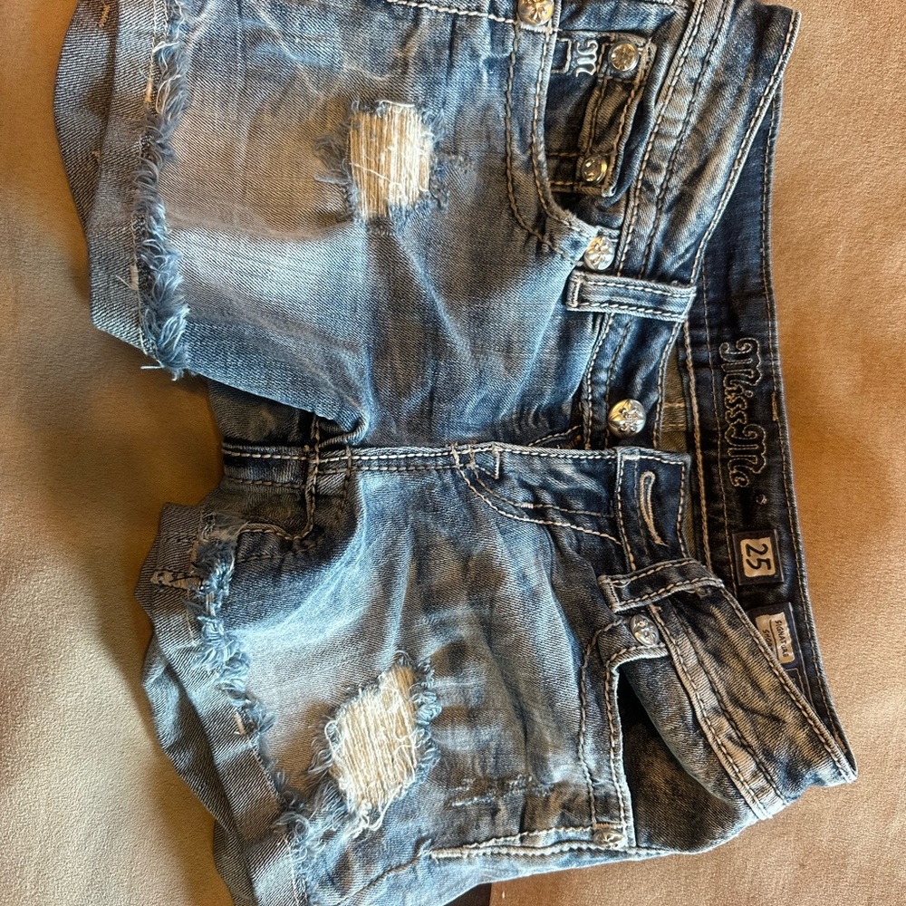 Miss Me Distressed Denim Shorts